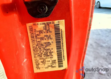 2000 Nissan Frontier Xe from USA, damaged, VIN 1N6DD21S3YC317862